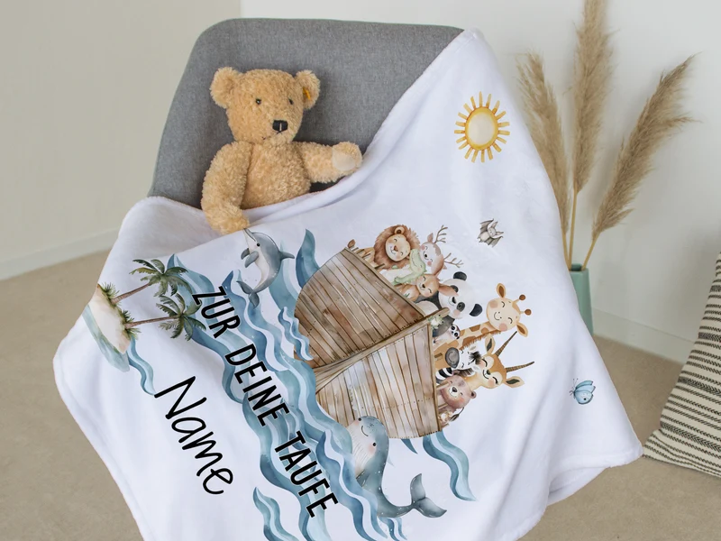 Babydecke Taufe - Ein Herz voller Abenteuer