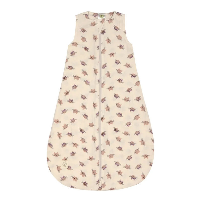 LÄSSIG Muslin Schlafsack - Tiny Team Cat