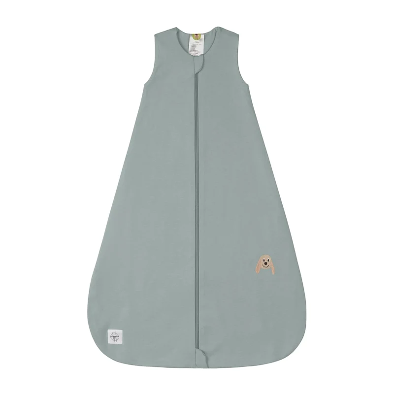 LÄSSIG Schlafsack Jersey - Dog Granitgrün