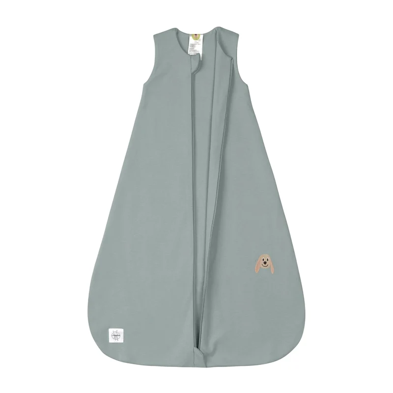 LÄSSIG Schlafsack Jersey - Dog Granitgrün