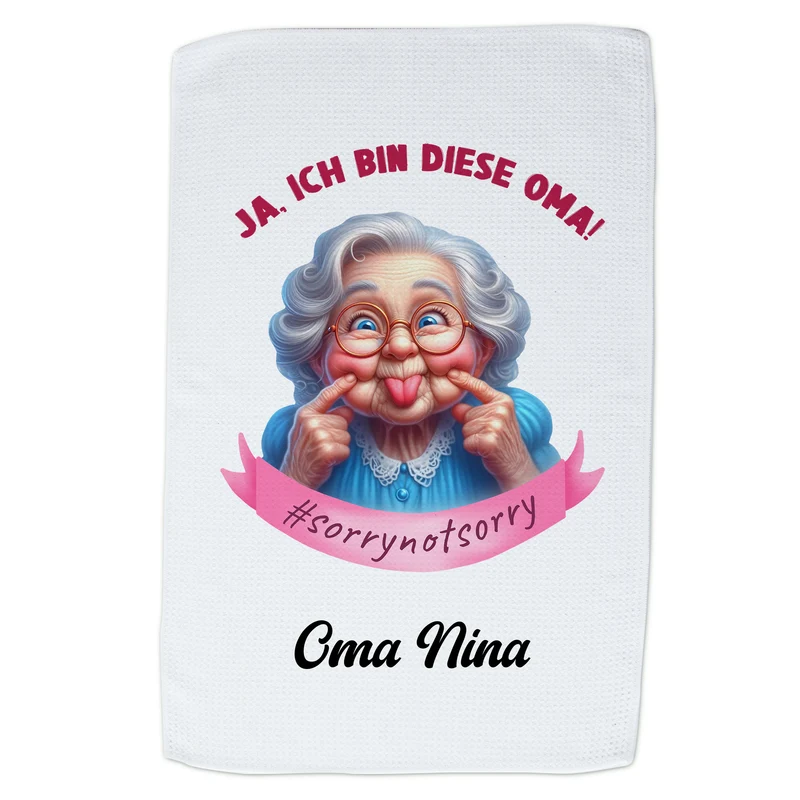 Geschirrtuch Oma - Für ein Lächeln in der Küche