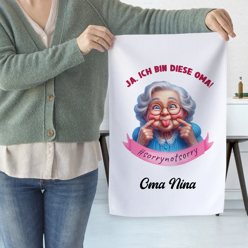Geschirrtuch Oma - Für ein Lächeln in der Küche