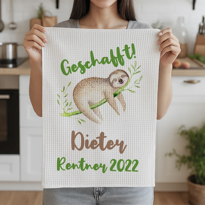 Geschirrtuch Rentner Geschenk 2026