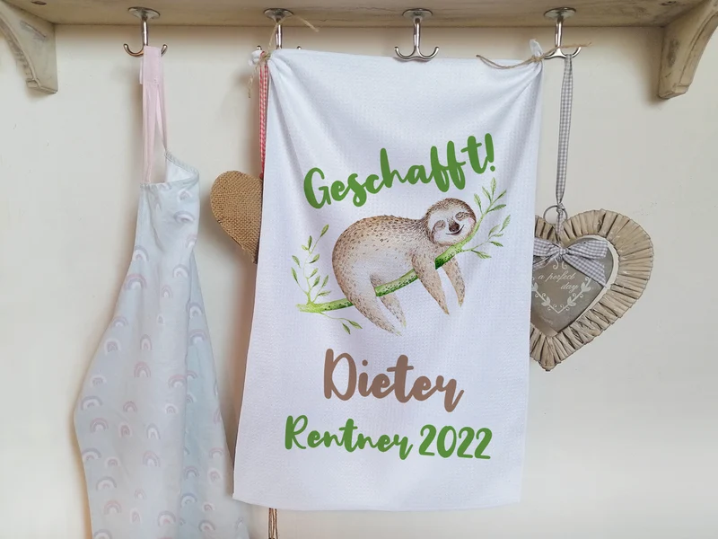 Geschirrtuch Rentner Geschenk 2026