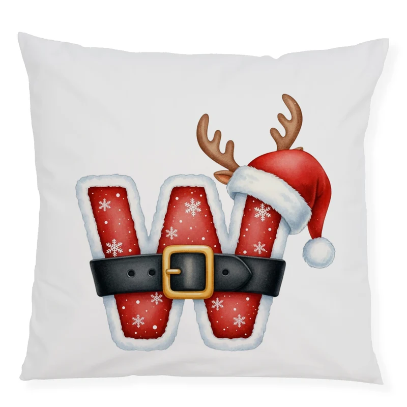 Weihnachts Kissenbezug Buchstabe W