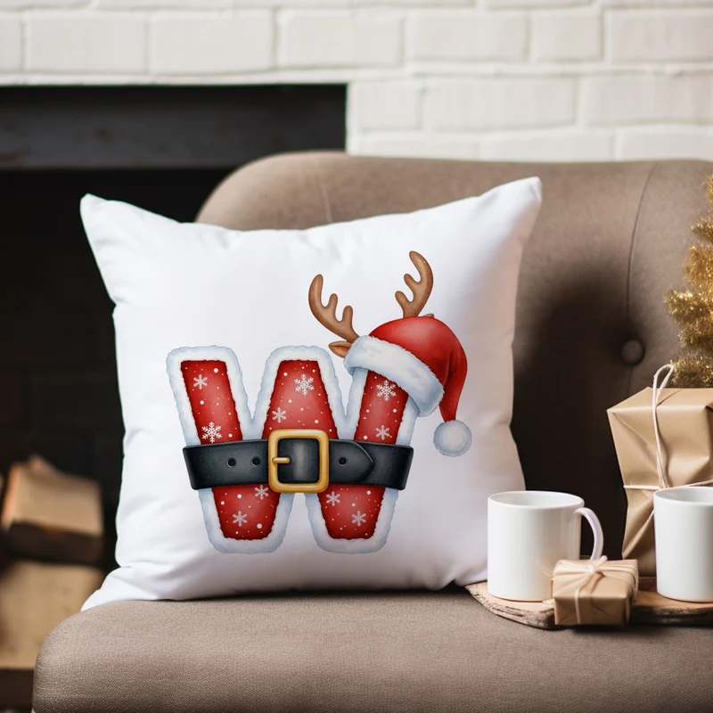 Weihnachts Kissenbezug Buchstabe W