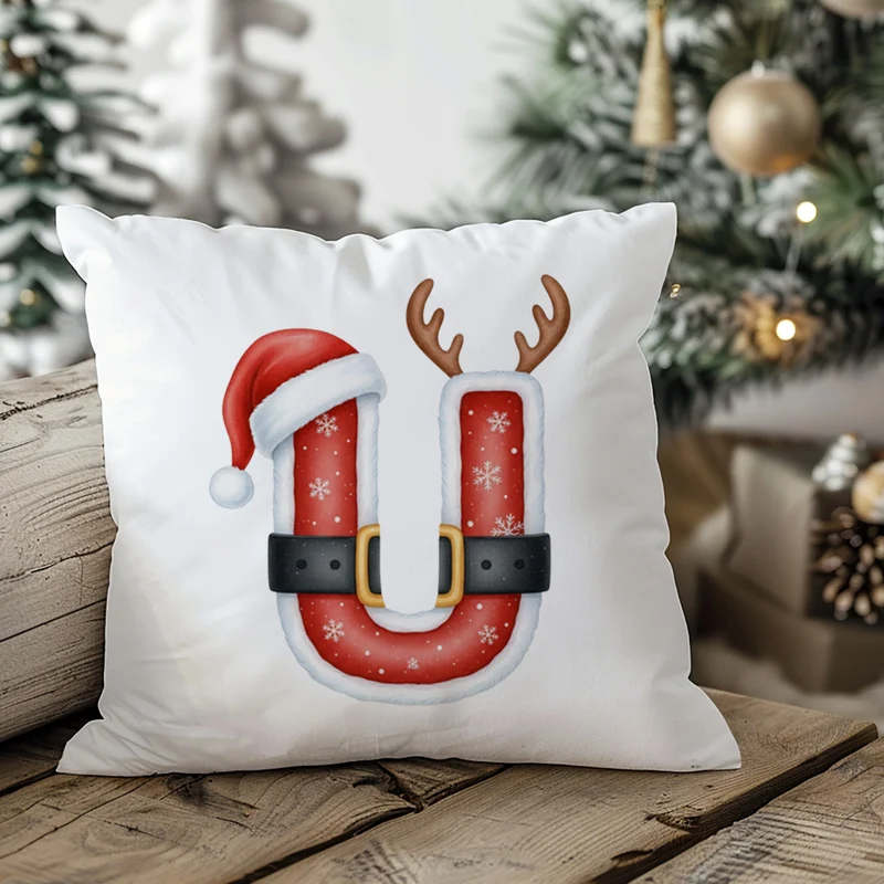 Weihnachts Kissenbezug Buchstabe U