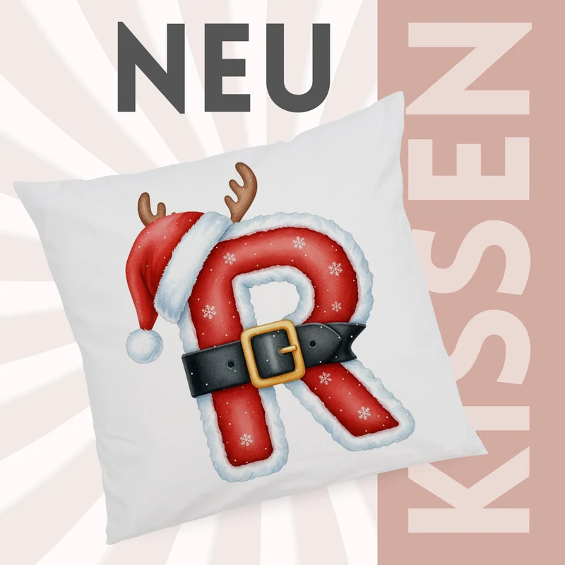 Weihnachts Kissenbezug Buchstabe R