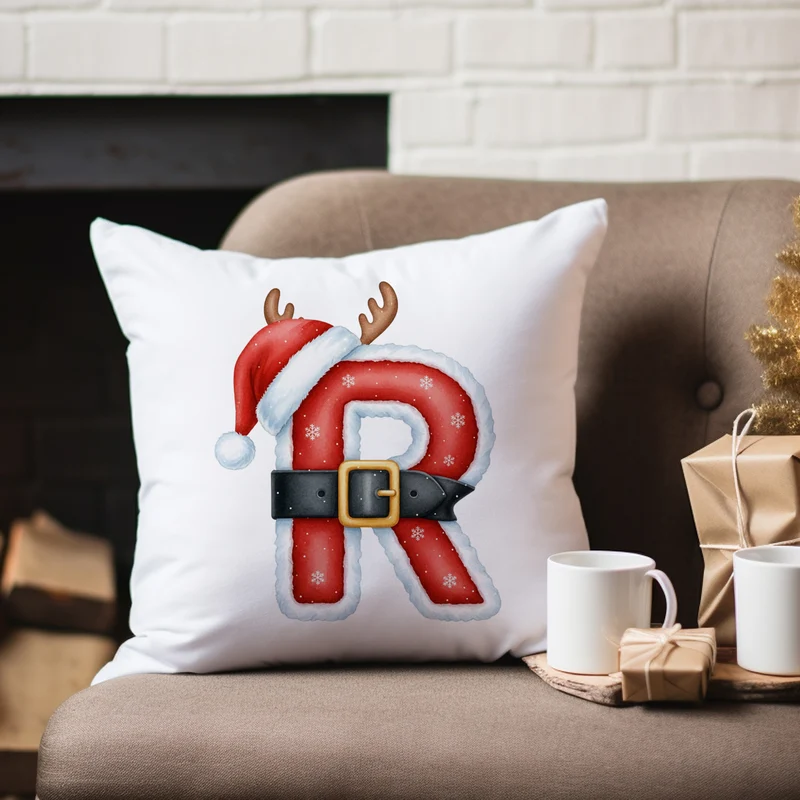 Weihnachts Kissenbezug Buchstabe R