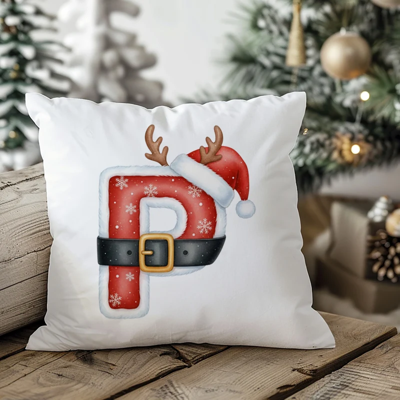 Weihnachts Kissenbezug Buchstabe P
