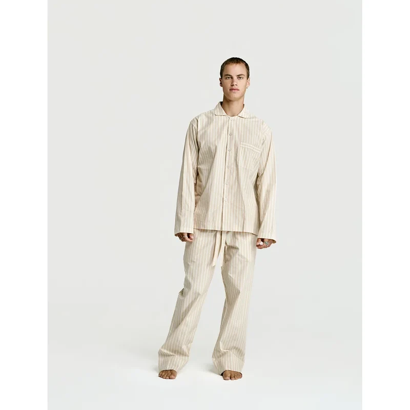 Long Sleeve Shirt — Latte Stripe