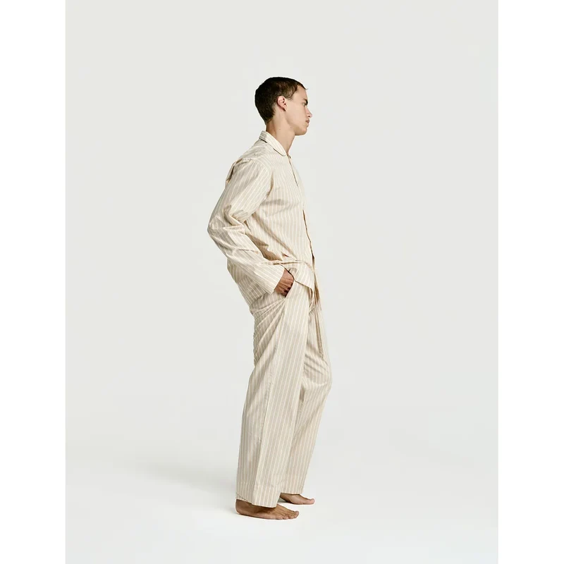 Long Sleeve Shirt — Latte Stripe
