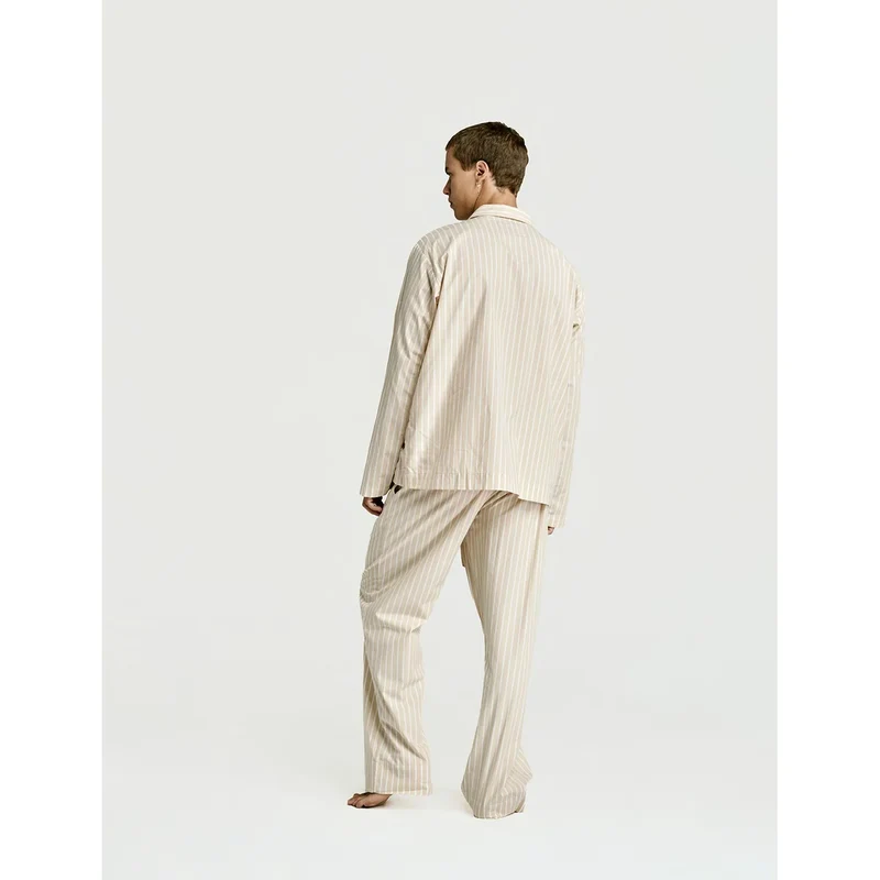 Long Sleeve Shirt — Latte Stripe