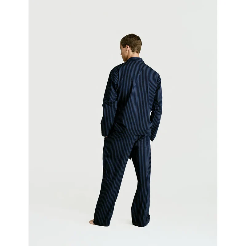 Long Sleeve Shirt — Navy Stripe
