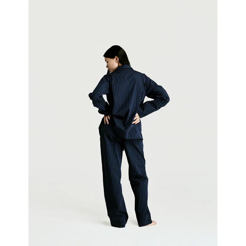 Long Sleeve Shirt — Navy Stripe