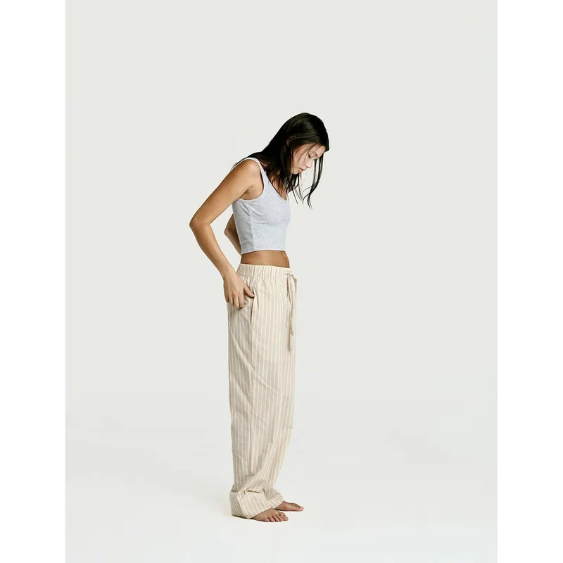 Sleep Pant — Latte Stripe