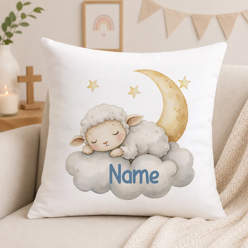 Kissenbezug flauschig mit Schafmotiv - Für süße Träume