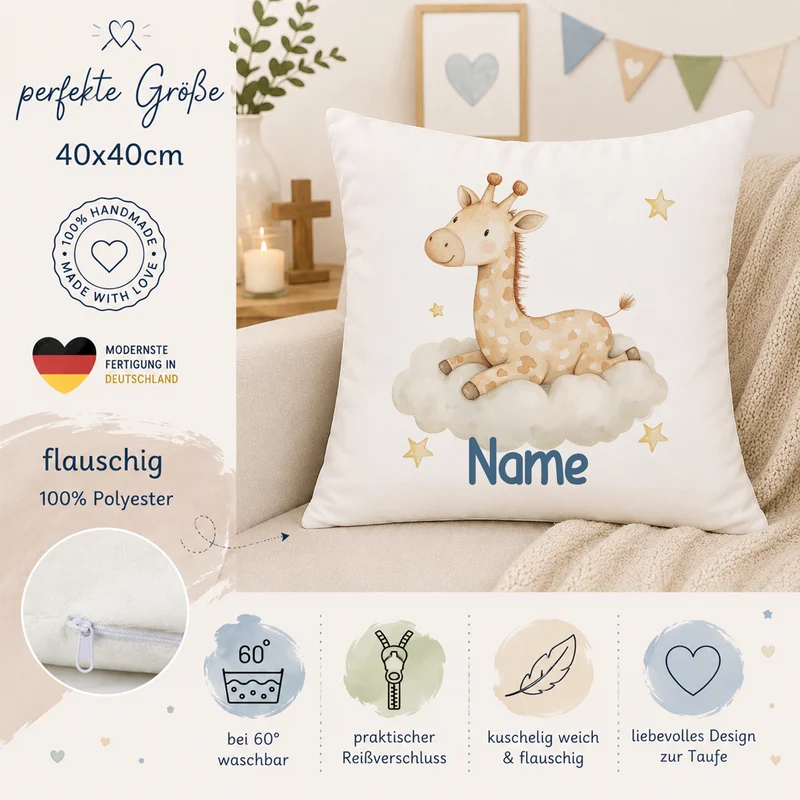 Kissenbezug Giraffe - Kuschelige Träume für dein Kind