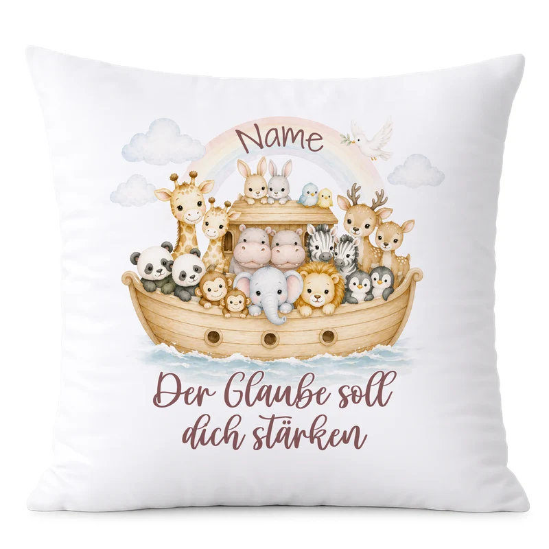 Kissen mit Tiermotiven - Der Glaube soll dich stärken