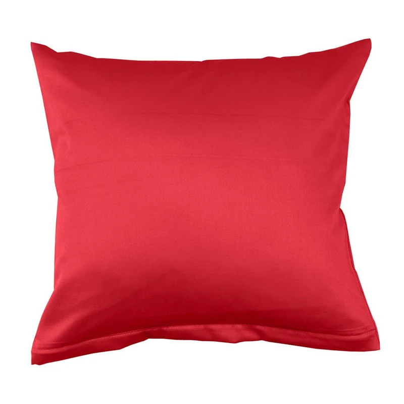 Lorena Mako Satin Bettwäsche uni Classic Rot Kissen 40x80cm
