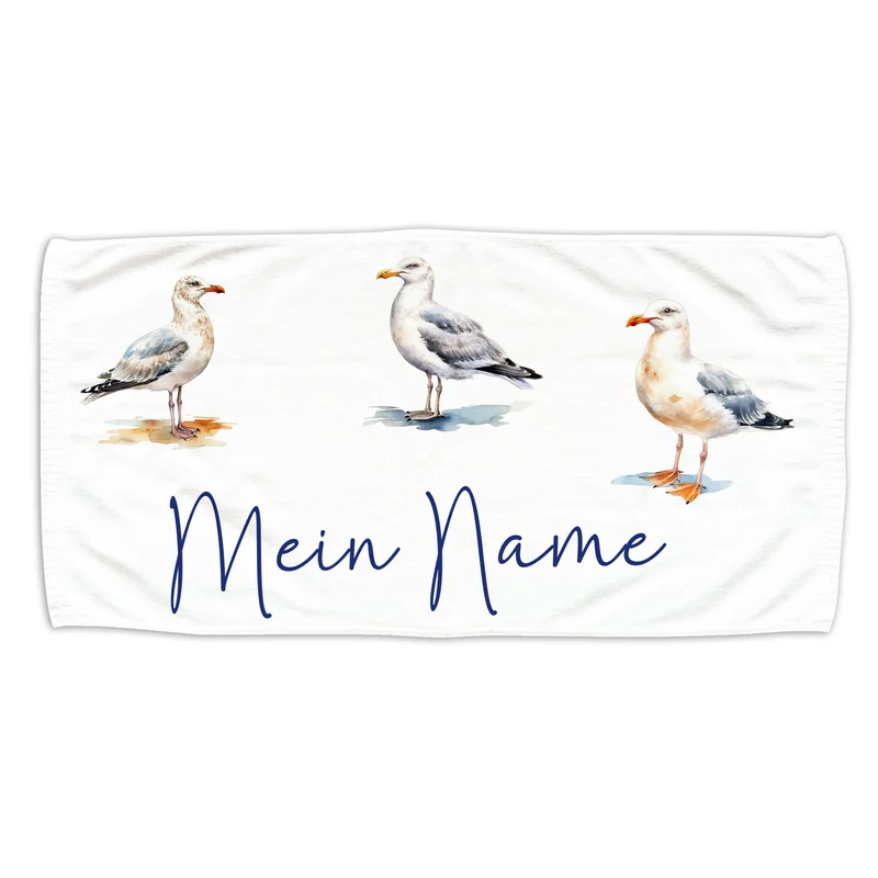 Handtuch mit Möwen