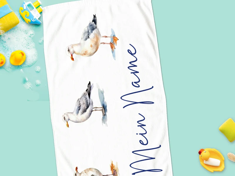 Handtuch mit Möwen