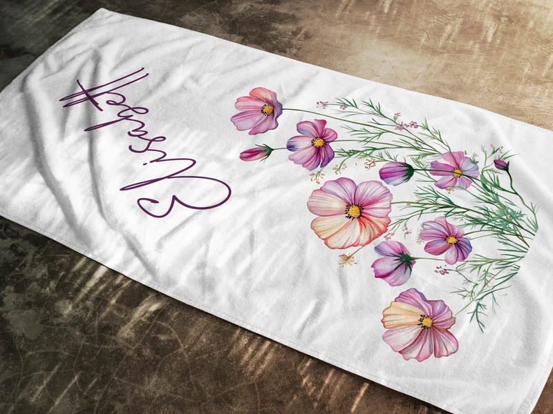Handtuch mit Blumenmotiv - Für einen Hauch von Frische