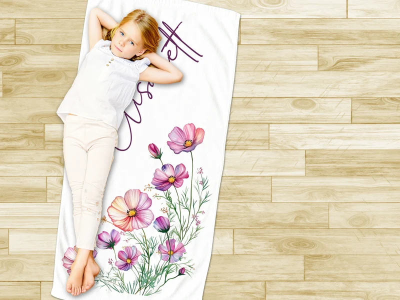 Handtuch mit Blumenmotiv - Für einen Hauch von Frische