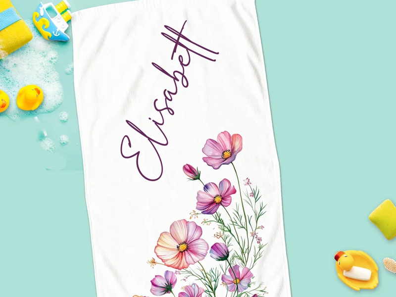 Handtuch mit Blumenmotiv - Für einen Hauch von Frische