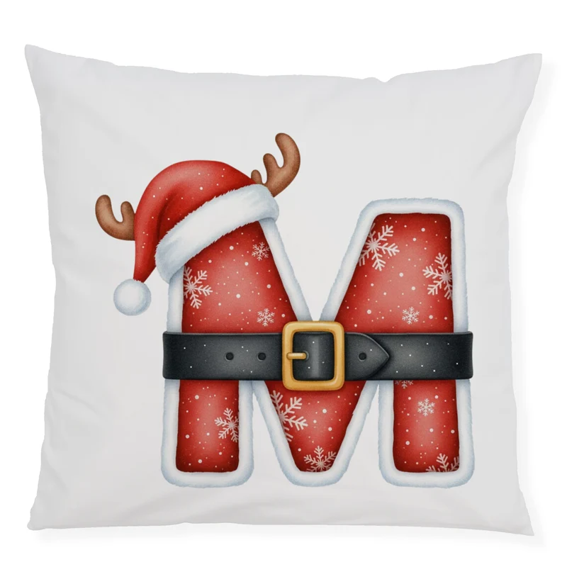 Weihnachts Kissenbezug Buchstabe M