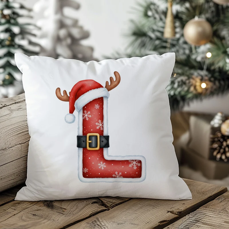 Weihnachts Kissenbezug Buchstabe L