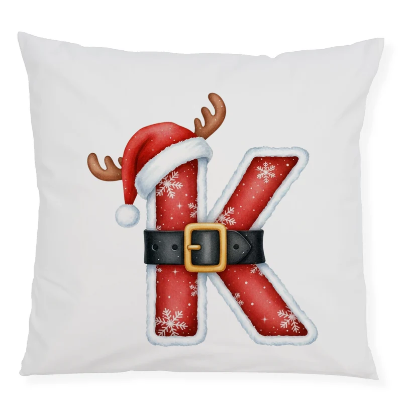 Weihnachts Kissenbezug Buchstabe K