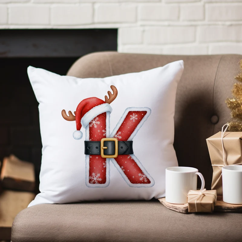 Weihnachts Kissenbezug Buchstabe K