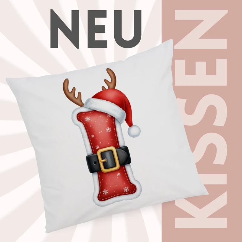 Weihnachts Kissenbezug Buchstabe I