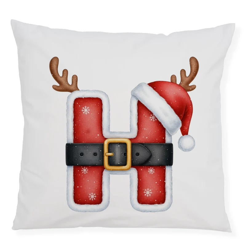 Weihnachts Kissenbezug Buchstabe H