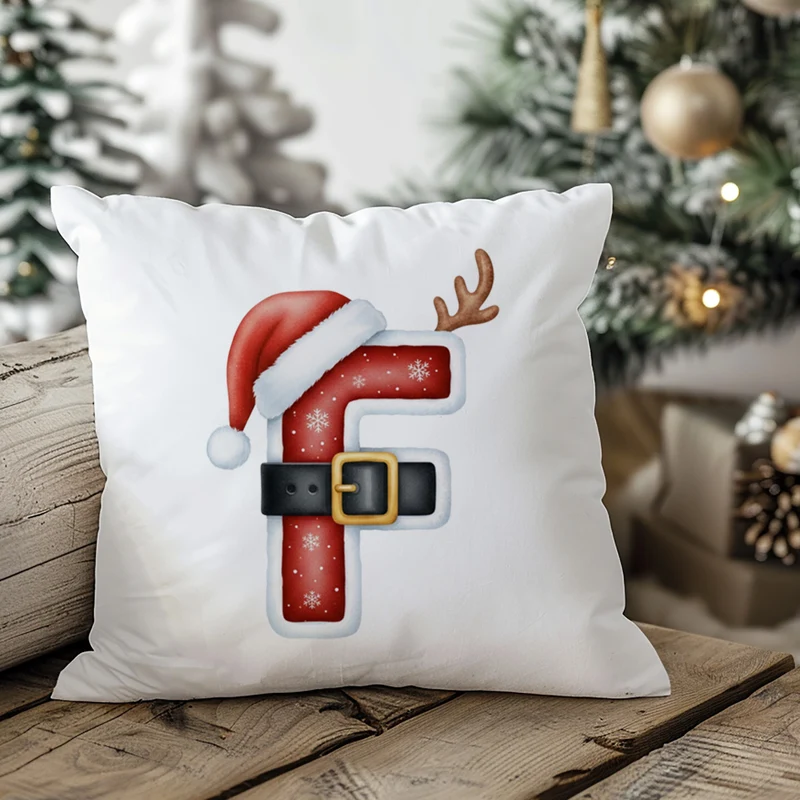 Weihnachts Kissenbezug Buchstabe F