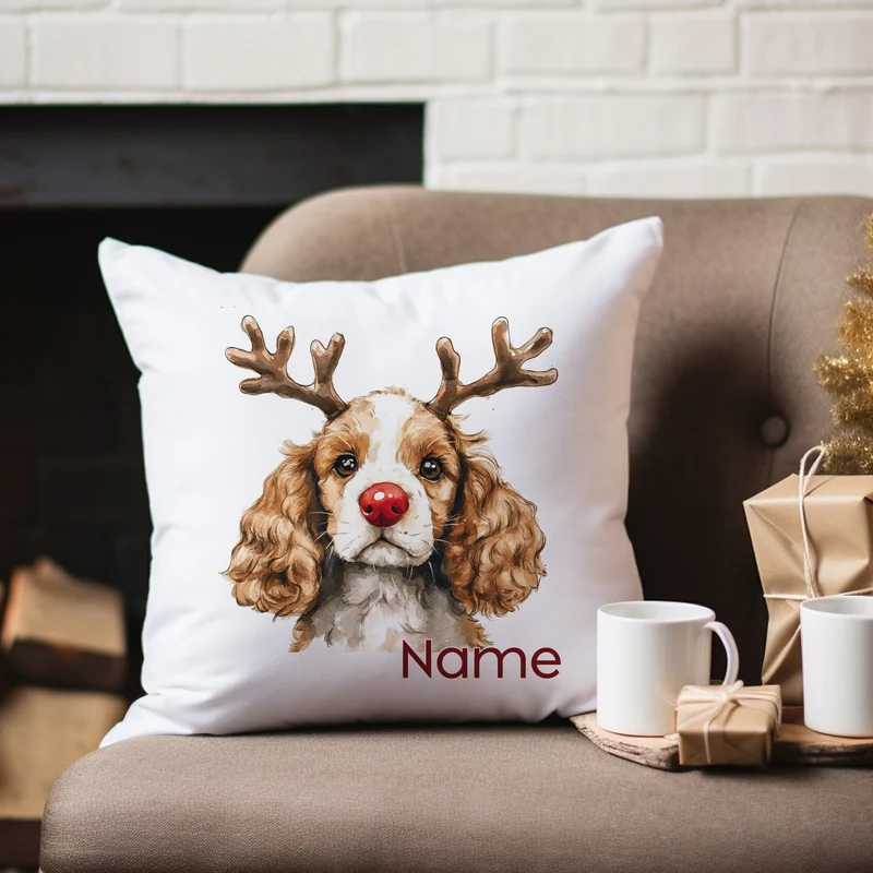 Kissenbezug Weihnachten Hund Cocker Spaniel