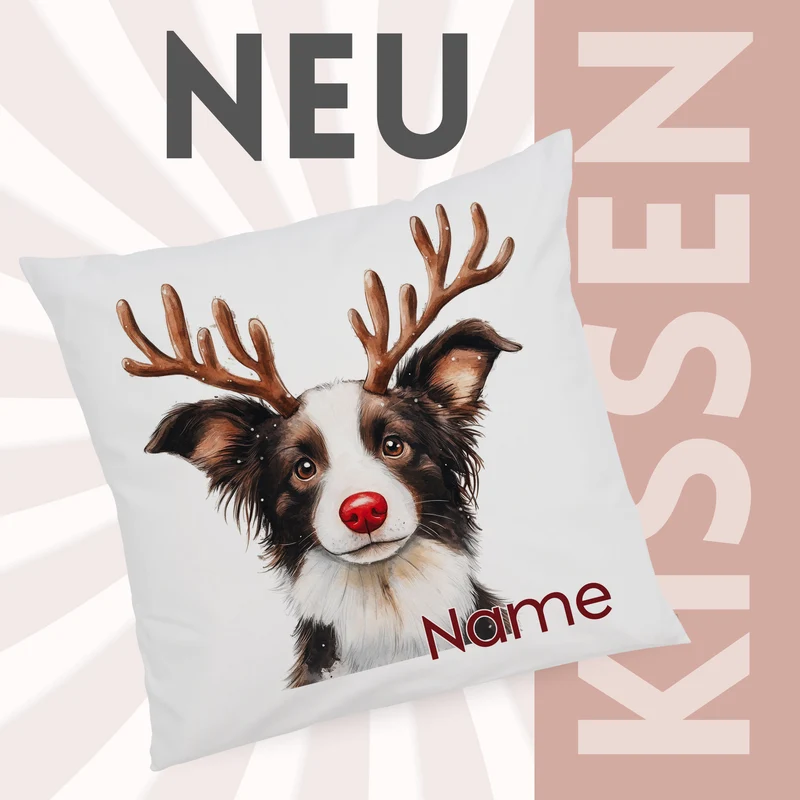 Kissenbezug Weihnachten Border Collie