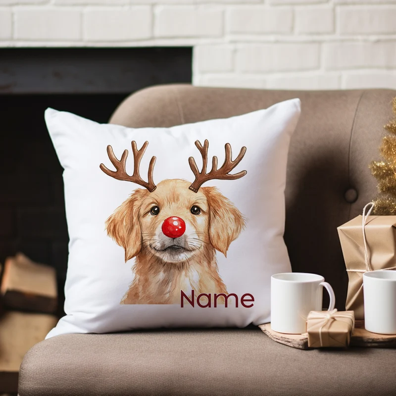 Kissenbezug Weihnachten Golden Retriever