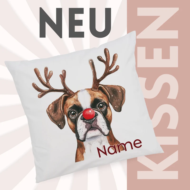 Kissenbezug Weihnachten Boxer