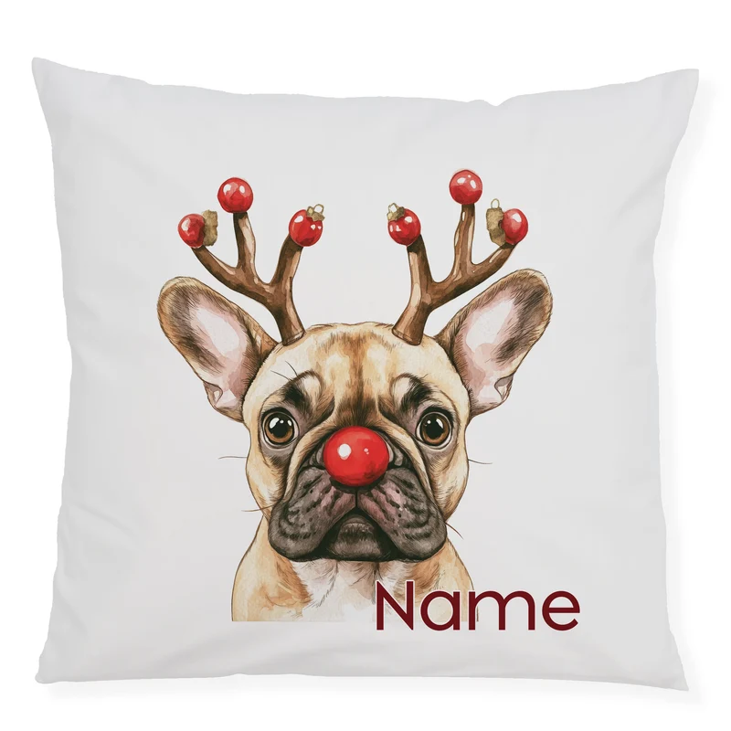 Kissenbezug Weihnachten französische Bulldogge