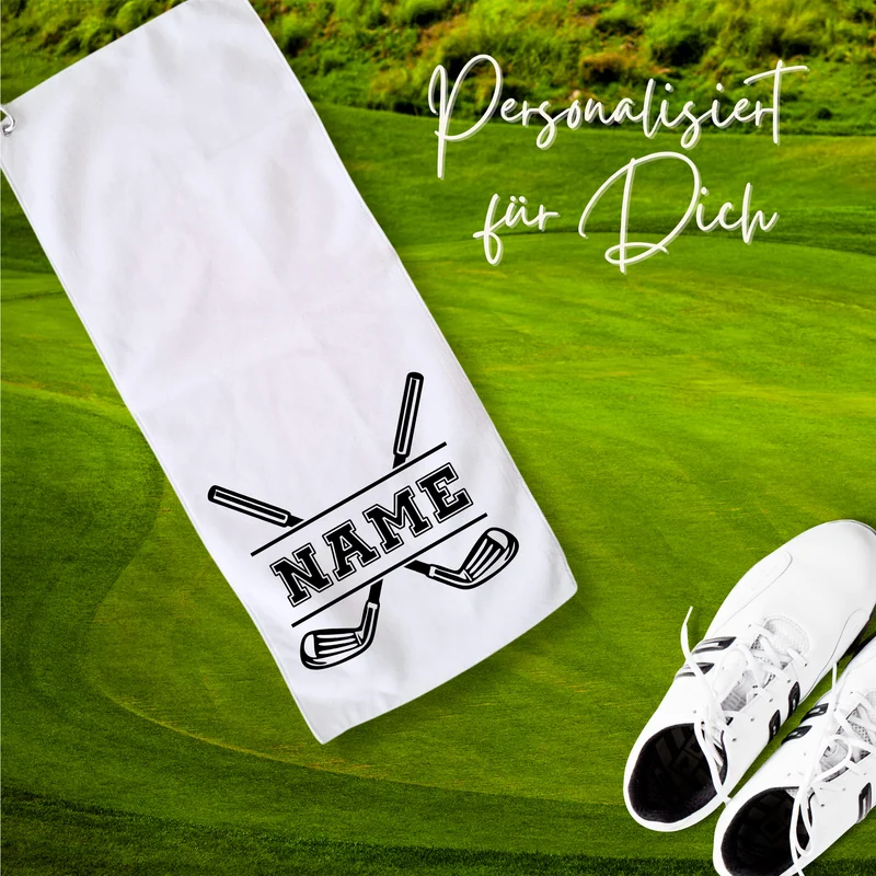 Golftuch mit personalisierbarem Namen - Dein stilvoller Begleiter auf dem Green