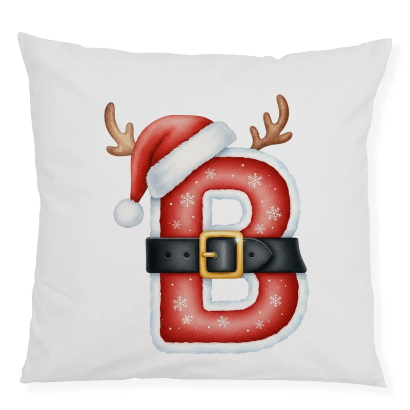 Weihnachts Kissenbezug Buchstabe B