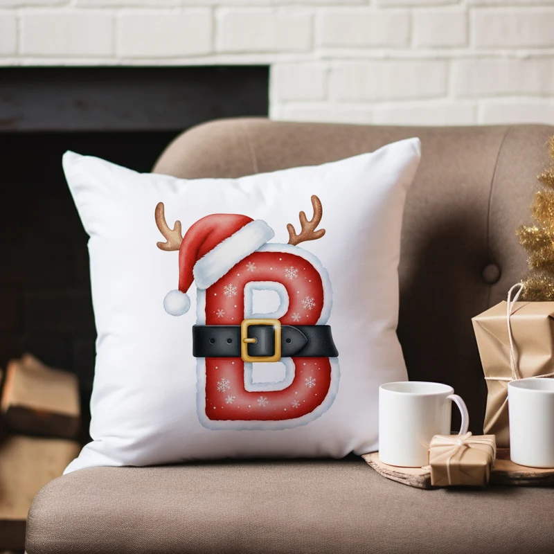 Weihnachts Kissenbezug Buchstabe B