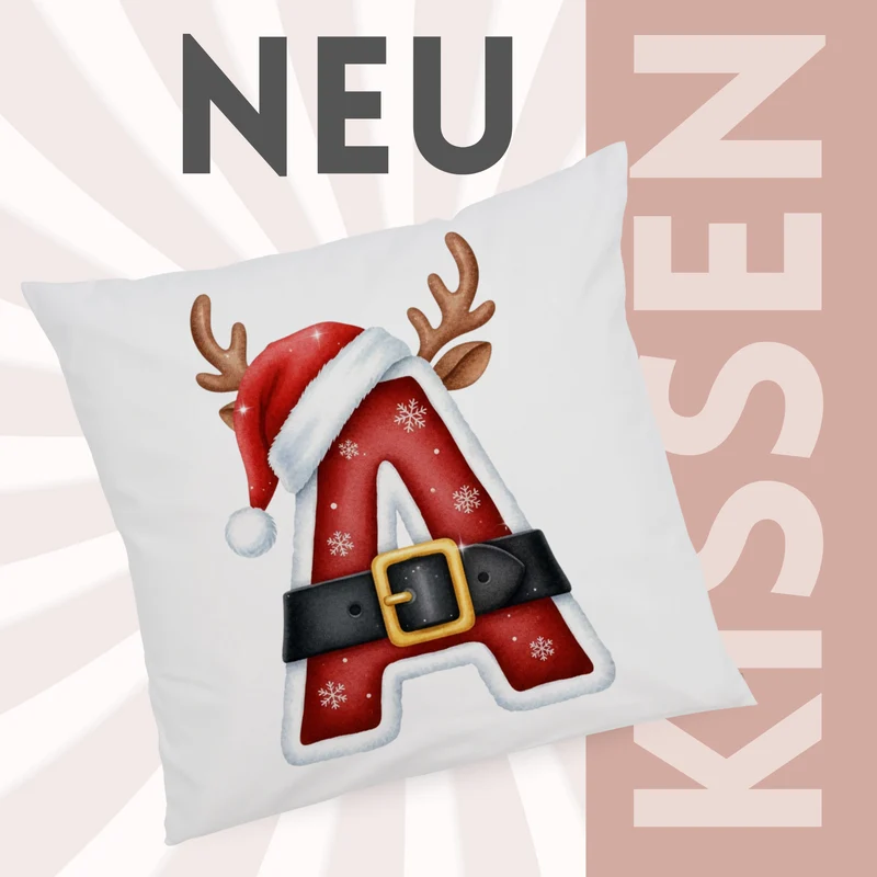 Weihnachts Kissenbezug Buchstabe A