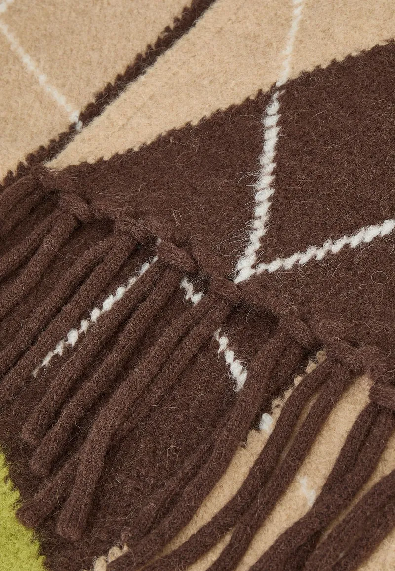 Strickschal mit Argyle-Muster