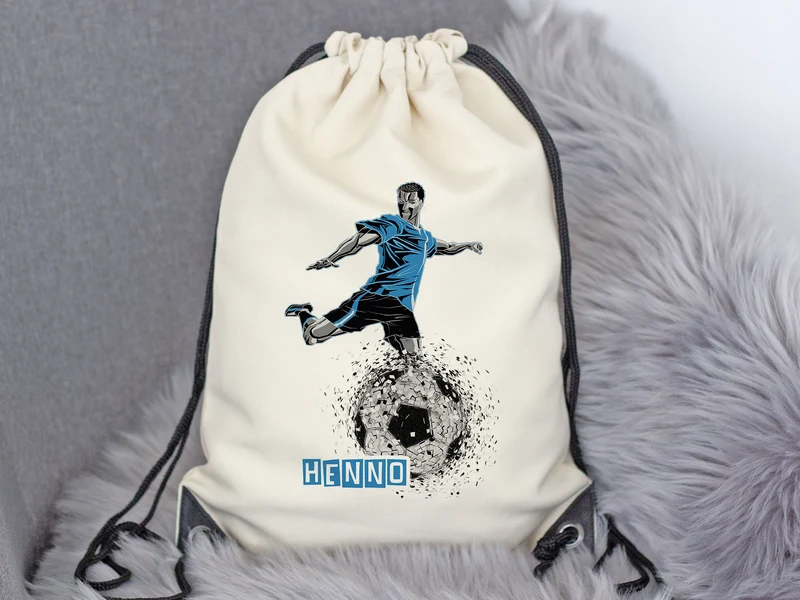 Turnbeutel Fußballspieler
