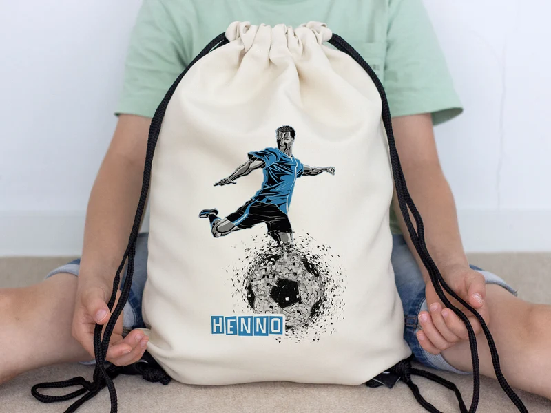 Turnbeutel Fußballspieler