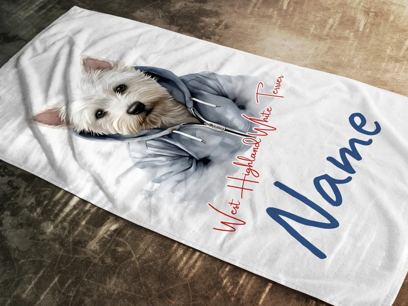 Handtuch West Highland White Terrier - Für Hundeliebe nach dem Baden