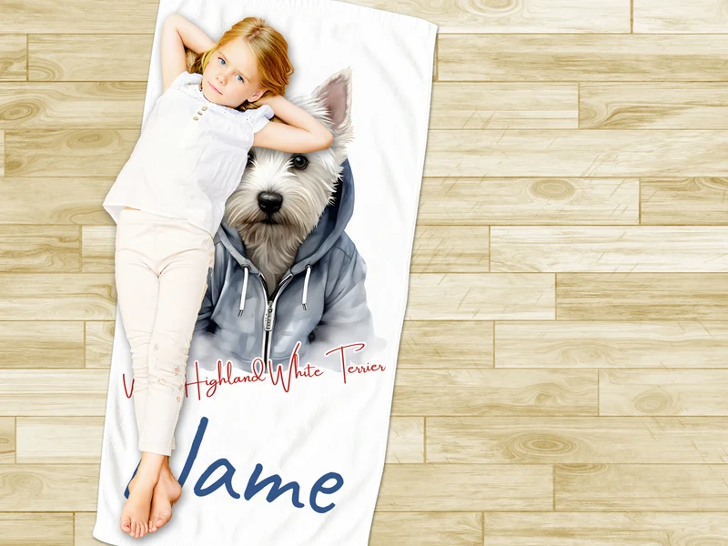 Handtuch West Highland White Terrier - Für Hundeliebe nach dem Baden